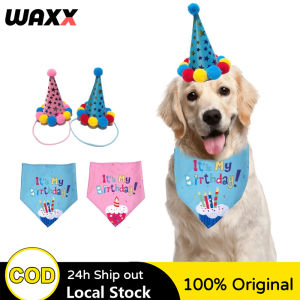 Pet Birthday Decoration Dog Cat Costume Hat Bibs Birthday Banner Dog Scarf Party Accessories