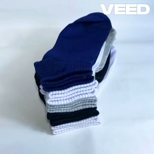 Grosir 12 pcs Kaos Kaki Pendek Bahan Katun PE / Kaos Kaki Sport Olahraga Dewasa Pria dan Wanita