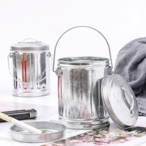 Japanese Import Echo Ashtray with Lid Creative Ashtray Non-Running Gray Washable Portable Ashtray Desktop Storage