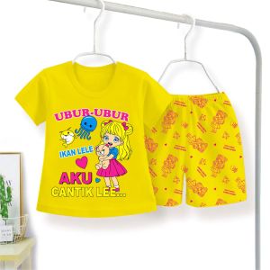Setelan baju ubur-ubur ikan lele anak perempuan 1-6 tahun
