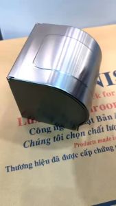 Hộp Đựng Giấy Vệ Sinh Hộp giấy Bằng INOX 304 KANISS mạ xám gắn tường trong nhà tắm KHÔNG VÀO NƯỚC