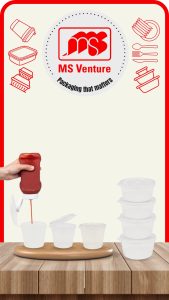{MSV} Leak Free Plastic Takeaway Sauce Cups (25ml-50ml) with Hinge Lids for Dips Dressings & Condiments Anti Leak MS P100K MS TP150K MS TP200K