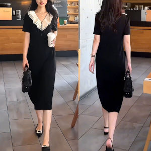 Váy Ngắn Tay Phong Cách Pháp Thời Trang Mùa Hè Mới Dành Cho Nữ Thiết Kế Ôm Sát Viền Bèo Nhún Váy Chữ a Cạp Cao