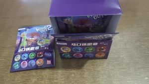 8Pcs/Set Inside Out 2 Anime Figures Riley Emotional Character Printed Double Flash Tinplate Badge Childrens Collection Toy Gift