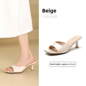 DUSTO | French Style Summer Slipper High Heel Sandals