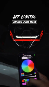 SharkPower Click 125/150 LED Tail Light Dynamic Flowing Line Design V5 RGB 46Modes Smoke Lens LED VIVID Color Plug And Play Waterproof