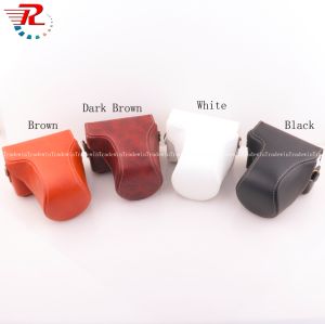 Canon EOS M200 Pu Leather Camera Bag Case Pouch For Canon EOS M200 With 15-45mm Lens