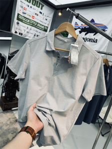 Mens Outdoor Casual Cotton Feel Quick Dry Short Sleeve Polo Shirt Anti Odor Breathable Moisture Wicking Substitute Collared T-Shirt