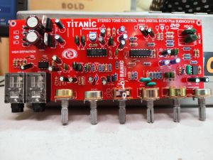Kit Tone Control Stereo Karaoke Mic Echo Subwoofer ( Titanic )