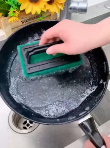 PaulWeekend ห้องครัวที่มีประสิทธิภาพและพร้อมที่จับฟองน้ำขัดผิวสำหรับการทำความสะอาดอย่างล้ำลึก