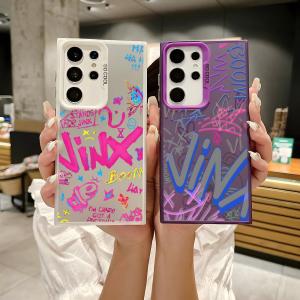 Hot Anime Game Arcane Jinxs Phone Case For Samsung Galaxy S25 Edge S24 S23 S22 S21 S20 Ultra Silicone Colorful Silver Phone Case
