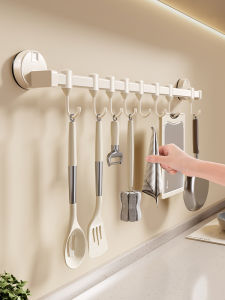 ERMO | Multi-functional No-drill Suction Hooks Wall-mounted Kitchen Storage Rack