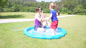 Little Buddy Kids Water Play Sprinkler Mat | Alphabet & Animal Design Splash Pad Thickened PVC Summer Toy for Outdoor Backyard Fun in Philippines