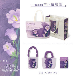 Large Capacity Canvas Bucket Bag Tote Handbag Womens Mobile Phone Bag Shoulder Bag Handheld Retro Style Floral Print Soft Foldable