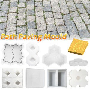 DIY Path Maker Paving Cement Brick Molds Outdoor Courtyard Garden Stone Road Walk Concrete Brick Carving Pavement Tools