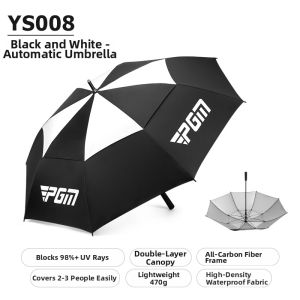 PGM GOLF | Ultra-light Carbon Fiber Large Double Layer Sun Umbrella for Golf with UPF50+