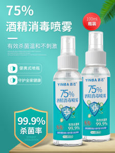 Portable Salon Grade Alcohol Disinfectant Solution 100ml Indoor Cleaning Home Use Ethanol 75% Sanitizing Spray for Beauty Tools