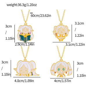 Bandai | 4pcs/set Anime Frieren: Beyond Journeys End Pendant Necklace