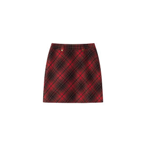 Hello Canon Retro Style A-Line Mini Skirt High Waist Slimming Plaid Design Womens Spring Summer New Arrival Casual Skirt