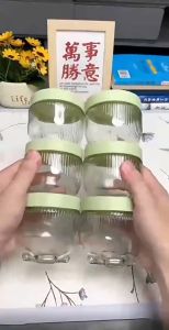 Toples Kaca Gladies Hazel Set 3pcs: Penyimpanan Kue Lebaran 3IN1