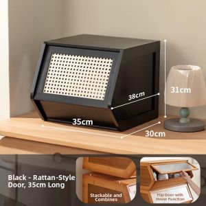 HUIJINGYUN | Large Capacity Ins Cream Styled Desk Storage Box with Lid
