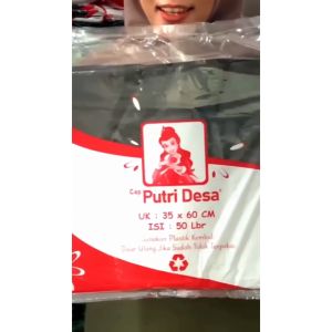 Kantong Kresek HD Hitam Ukuran 35x60 Cm - 50 Pcs