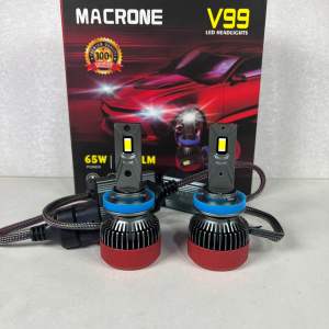 Lampu led mobil headlamp H11 H7 H4 H1 HB3 HB4 HIR2 LED MACRONE V99 65W 5200LM Garansi 1tahun