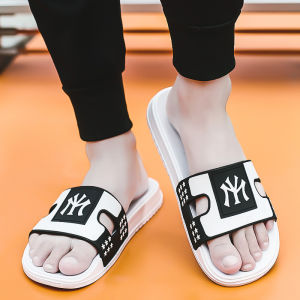 รองเท้าแตะชายหาดสำหรับผู้ชายในช่วงฤดูร้อน รองเท้าแตะส้นแบนกันลื่น สไตล์เกาหลี รองเท้าแตะ EVA สวมใส่สบาย