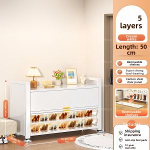 DIBIOU | Home Steel Multilevel Shoe Cabinet