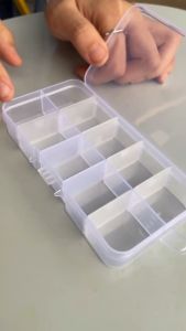 【iMall】Transparent Plastic Jewelry Compartment Box Organizer Container Storage Adjustable Divider Removable Grids Beads