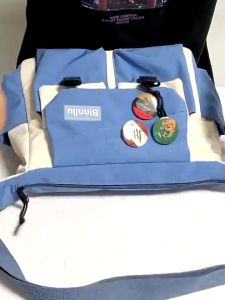 Travel Crossbody Bag Large Capacity Messenger Bag Japanese Style Shoulder Bag With Badge