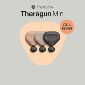 Theragun Mini 3rd Generation –Ultra-Portable Massage Gun and Travel Essential for Fast Effective Pain and Tension Relief Anywhere 3 Attachments Bluetooth-enabled for Therabody app