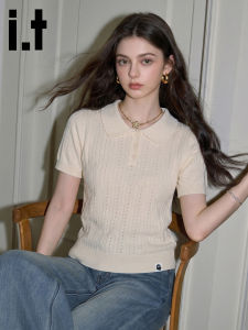 FINGERCROXX | Doll Collar Cinched Knit T-shirt