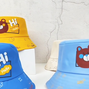 หมวกบักเก็ตเด็ก มีสายรัดคาง หมวกแฟชั่น หมวกเด็ก 1-4 ขวบ รอบศรีษะ48cm YY014