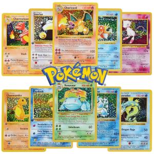 Bandai | 151Pcs/box 1996 First Generation Pokémon card Charizard Pikachu Mewtwo Blastoise Collecting card toys English version