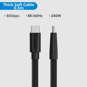 Hagibis | Full-Function Fast-Charging USB4 Data Cable 80Gbps 240W
