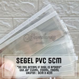 1PACK SEGEL BOTOL PLASTIK PVC 5CM murah untuk botol sambal jar toples 5cm 150ml 200ml 290ml diameter 5cm 5.5cm segel pvc DISTRIBUTOR GROSIR BOTOL TOPLES JAR MURAH jayastore18