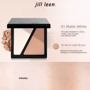 Jill Leen Tri-Color Duo-Color Highlighting Palette Nose Shadow Illuminating Powder Cake Shadow Makeup Contouring Beauty Tools