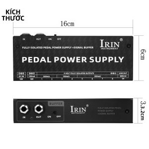 IRIN | IRIN PW-2 Bộ Nguồn Cho Bàn Đạp Guitar Điện 10 Đầu Ra 9V Cách Ly Bộ Nguồn Cho Bàn Đạp Hiệu Ứng Chống Nhiễu Bằng Kim Loại