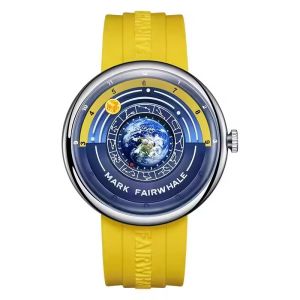 Mark Fairwhale 5700 New Original Mens Luxury Watch Brand Silicone Strap Planet Sun Moon Mens Top Quartz Watches reloj hombre