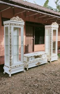 BUFET TV DAN ALMARI HIAS KAYU JATI