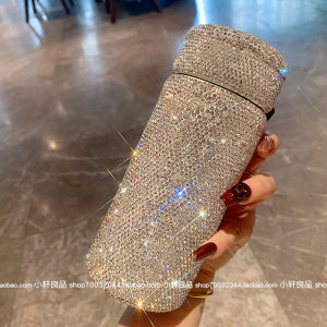 Luxury 2024 Full Diamond 304 Stainless Steel Thermal Cup High Aesthetic Value Popular Gift Womens Trendy Water Cup