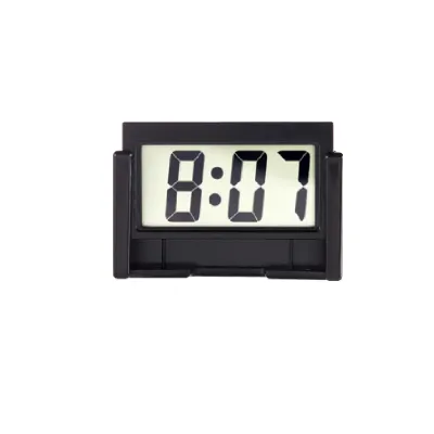 Mini Digital Desk Clock Date 12-Hour Time Display Portable Electronic Table LCD Clock for Travel Car Bedroom LR1130 Battery