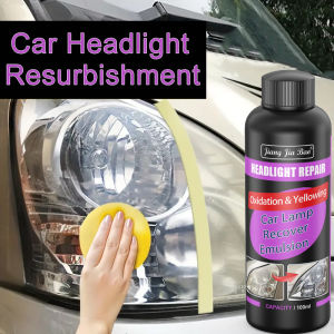 Car Headlight Restoration Polishing Kits Headlamp Scratch Remover Repair Cleaning Paste Remove Oxidation Headlight Polish Liquid