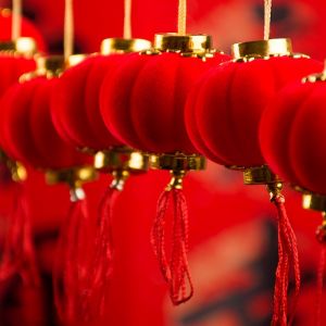 【On Sale】Mini Flocking Red Lanterns Chinese New Year Lantern DIY Chinese Plastic Lanterns Wedding Decorations New Year Decor