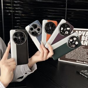 เคสสำหรับ Xiaomi 15 Xiaomi พิเศษ14 Xiaomi พิเศษ13เย็บเป็นพิเศษหนังตัดกันเคสโทรศัพท์มีลายกรอบเคสนิ่มเคลือบอิเล็คโทรเพลทกล้องรูเข็มอย่างดีป้องกันการตกเคสป้องกันการกระแทก