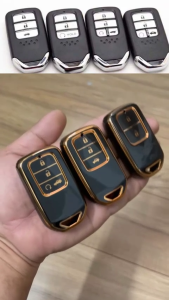 Bao Da Chìa Khóa CRV 2018 2019 2020 2021 2022 ( Tặng Móc Logo Honda ) - Ốp Bảo Vệ Chìa Khóa CR-V