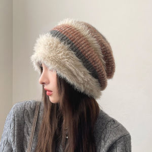 JIFANPAUL | Fall Winter Leisure-Style Pile Hat Woolen Ear-Warming Hood Women