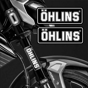 OHLINS Shock Stickers Motorbike Helmet UV Transparent Sticker Scooter Sponsor Shock Absorber Refit Fork  ReflectiveWaterproof Decal
