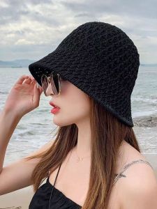 Summer Breathable Hollow out Fishing Cap Womens Sun Hat Lightweight Sunshade Bucket Hat Korean Style Cotton Mesh Cap